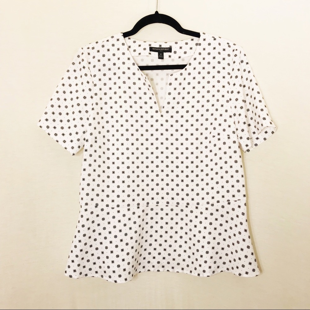 Banana Republic Structured Peplum Short Sleeve